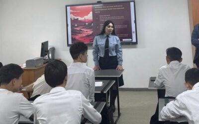 УИП ОЮП ООБ Сарыарқа ауданы, Астана қаласының полиция майоры Бескембирова А.Б. «Заң және тәртіп» қағидасы аясында 1-курс студенттеріне дәріс өткізді